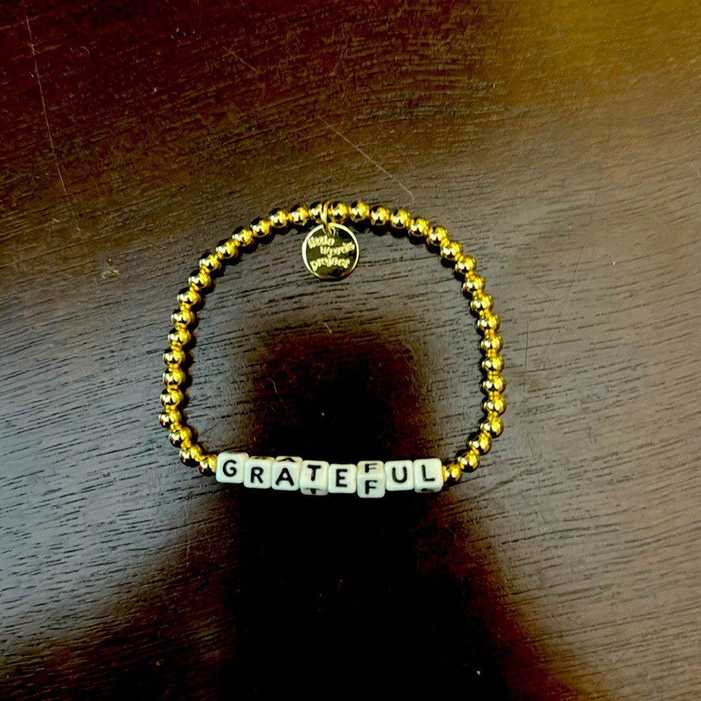 GRATEFUL gold beaded Little Words Project bracelets new and never worn